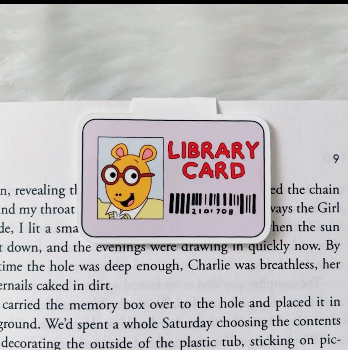 Arthur Library Card Magnetic Bookmark