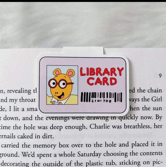 Arthur Library Card Magnetic Bookmark