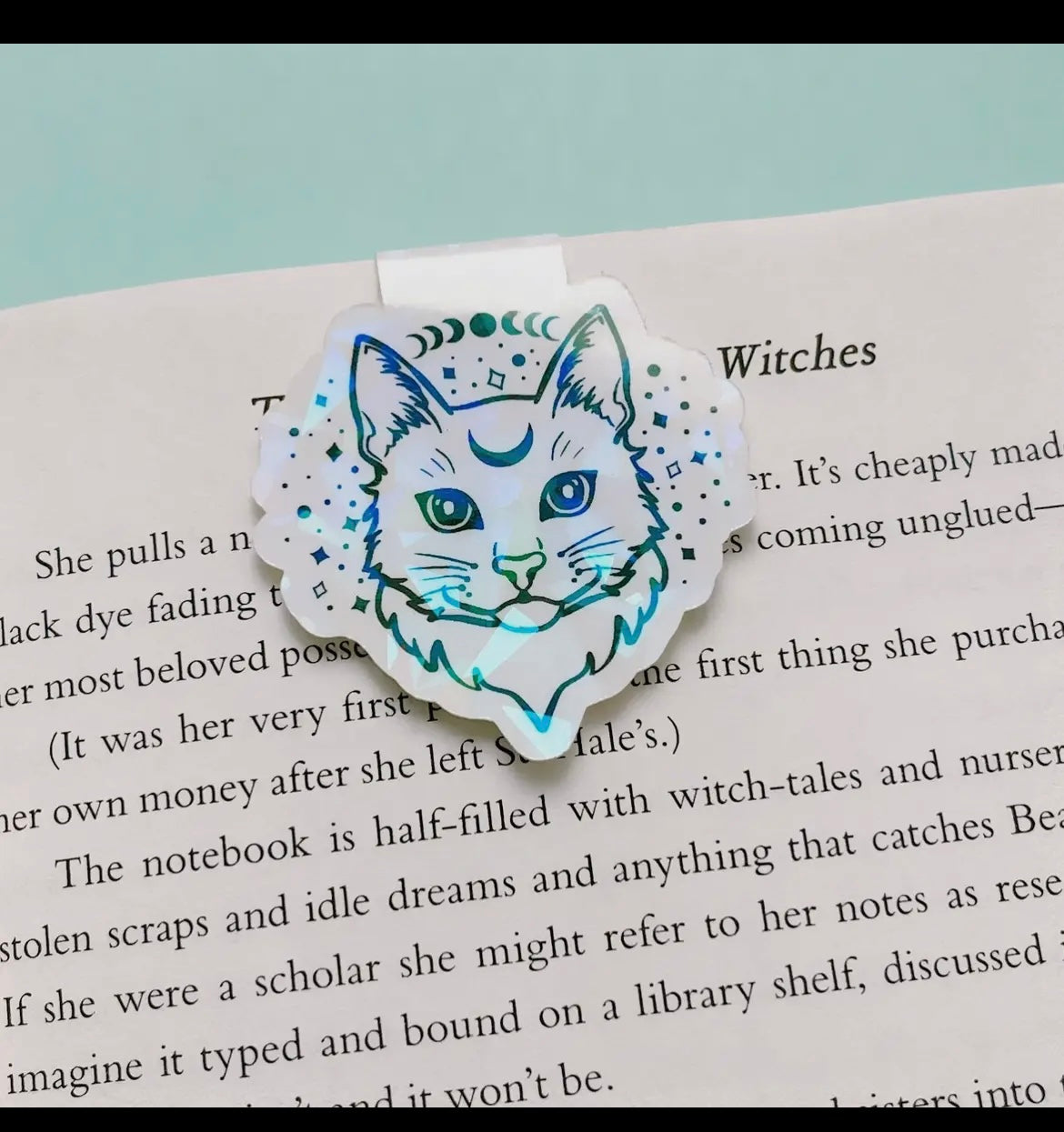 Holographic Cat Magnetic Bookmark by My Secret Copy