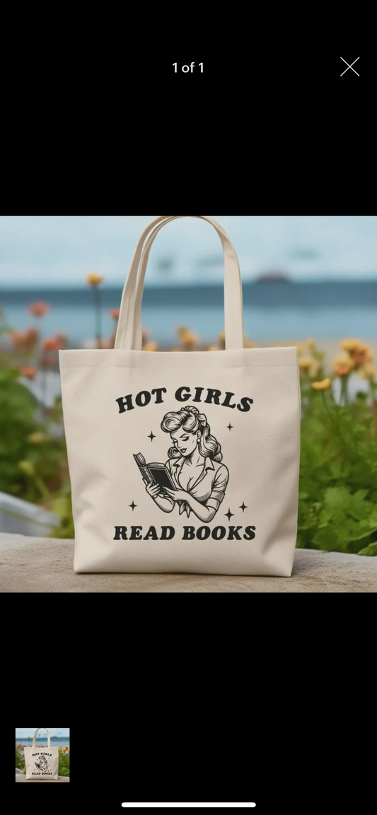 Hot Girls Read Books Tote