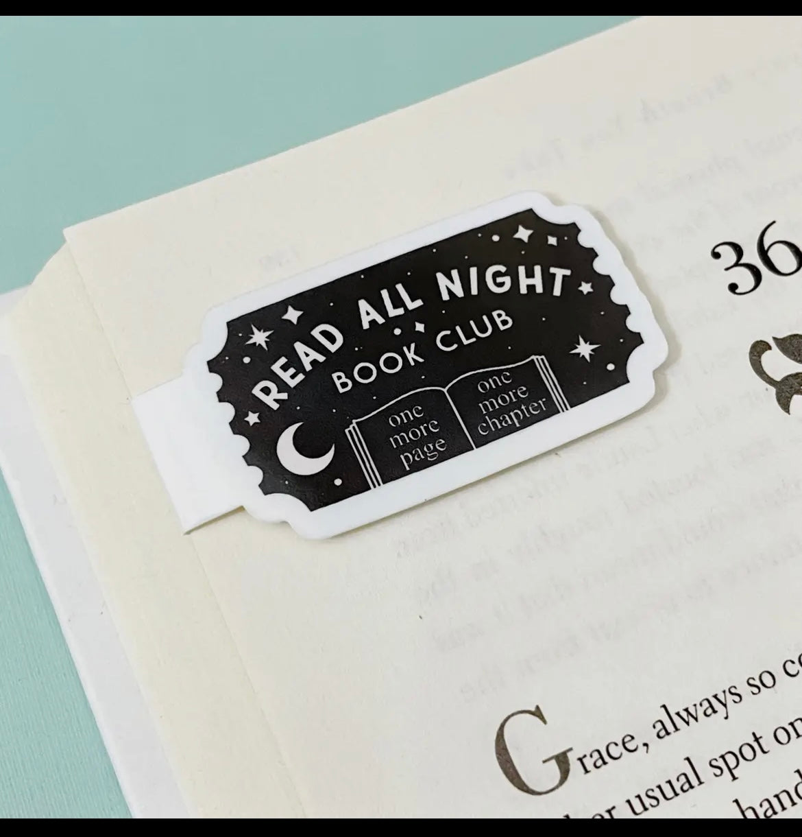 Read All Night Book Club Magnetic Bookmark