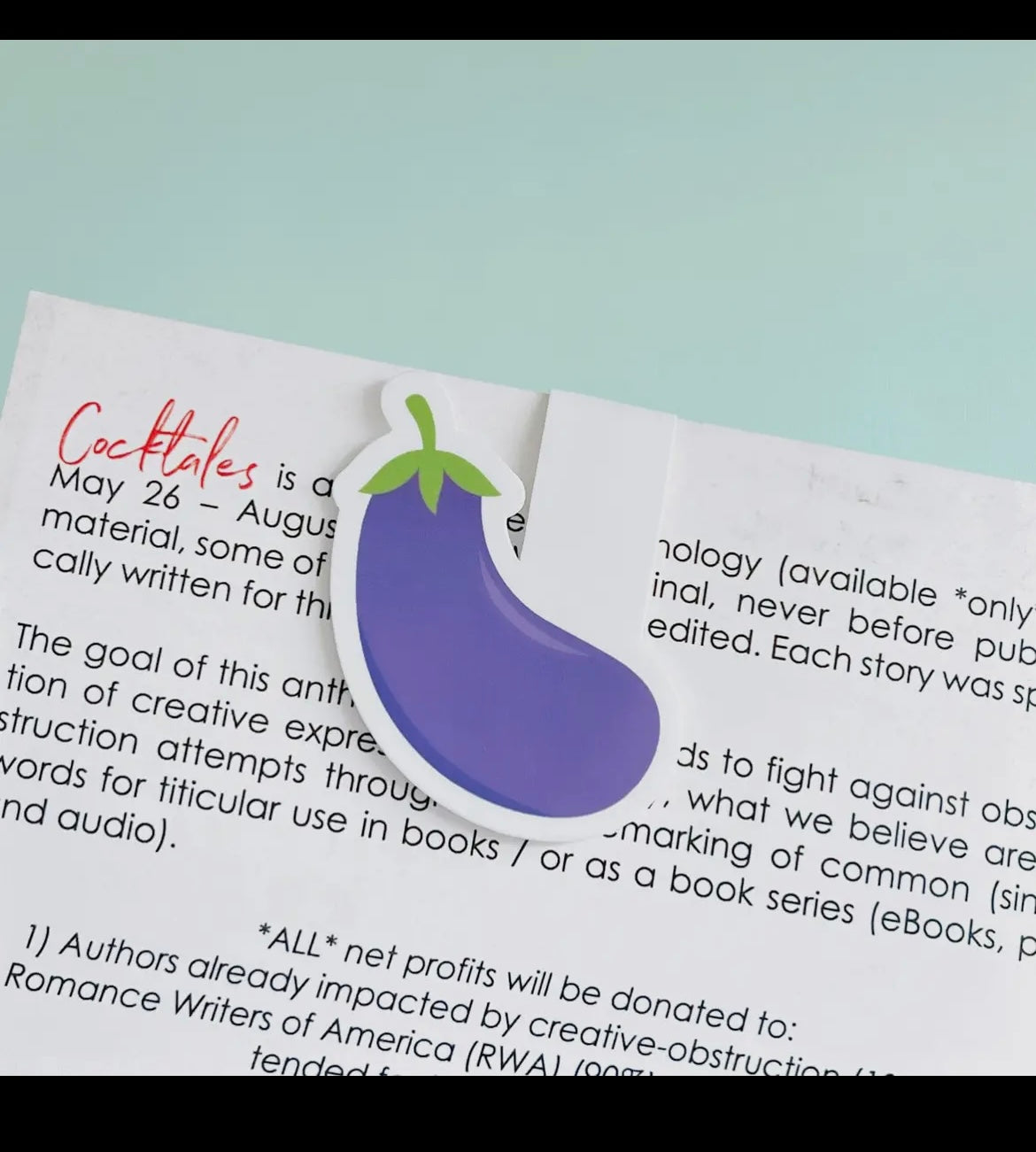 Eggplant Magnetic Bookmark