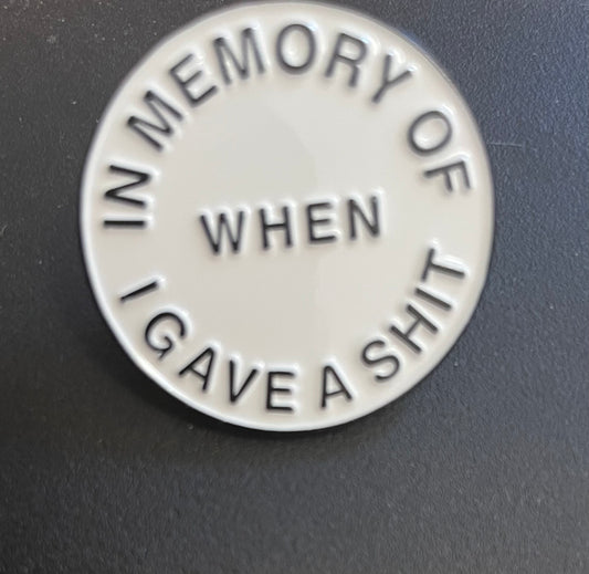 In Memory enamel pin