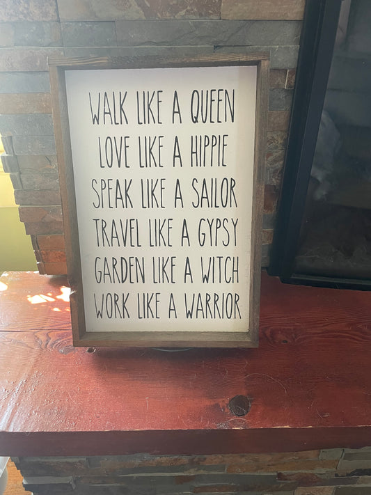 Walk like A Queen Wall Hanging